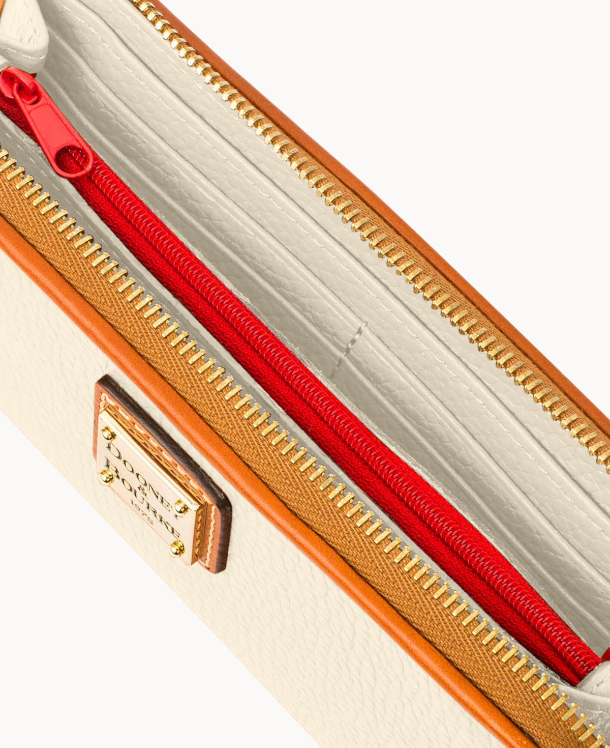 Pebble Grain Zip Clutch