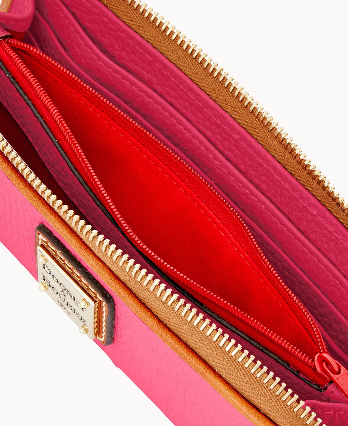 Pebble Grain Zip Clutch