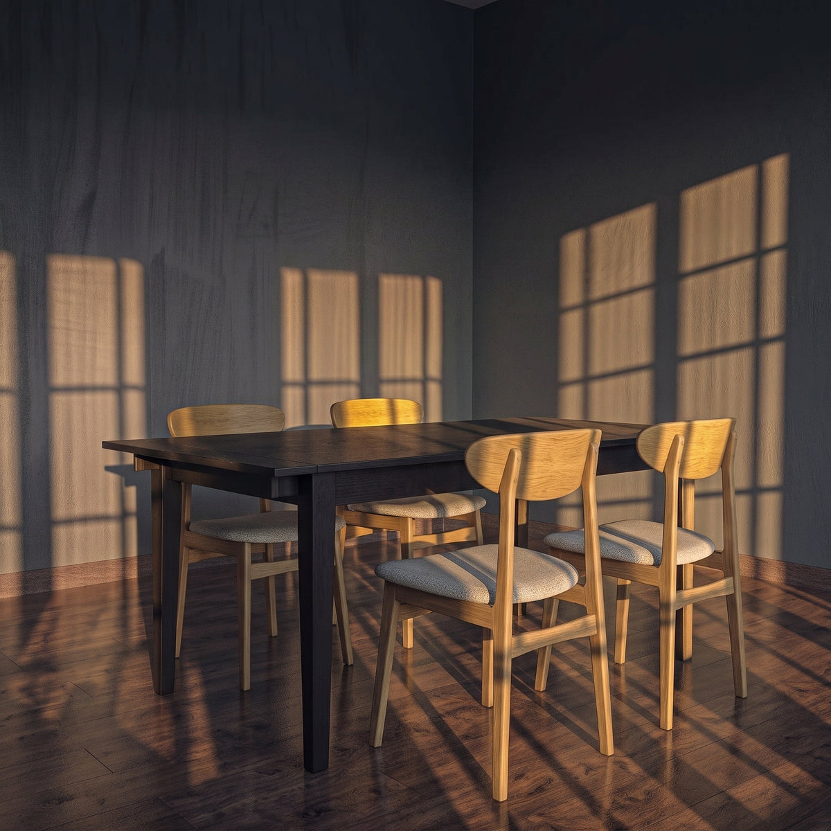 Wright Black Extending Dining Table