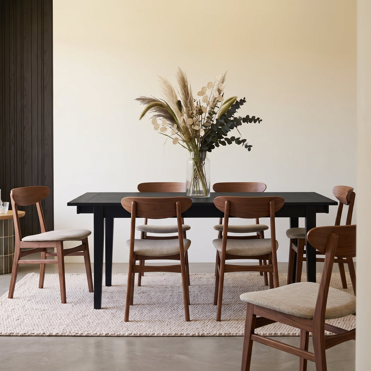 Wright Black Extending Dining Table