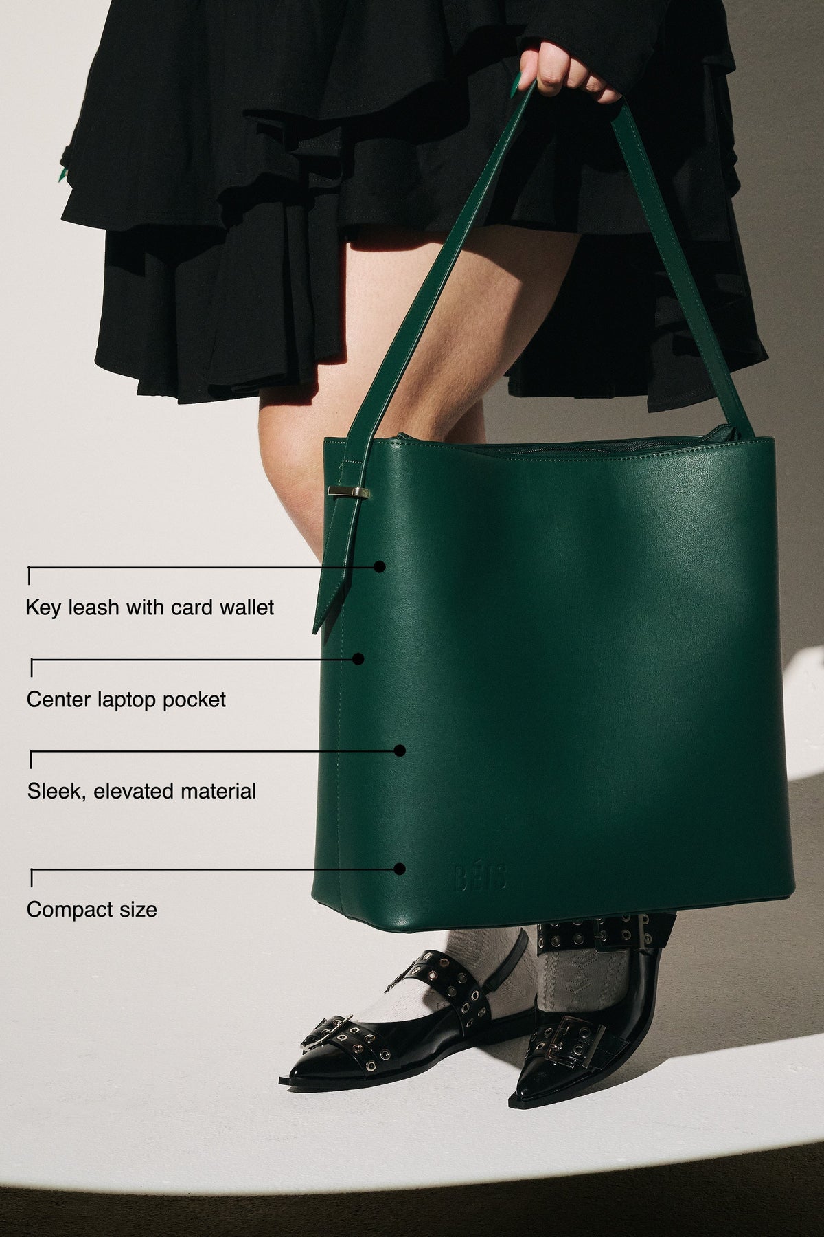 The Essential Tote in Wicked Green