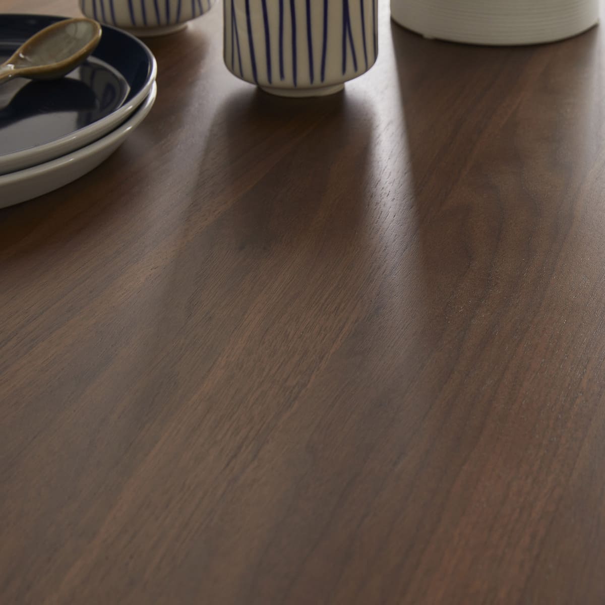 Wright Walnut Round Extendable Dining Table