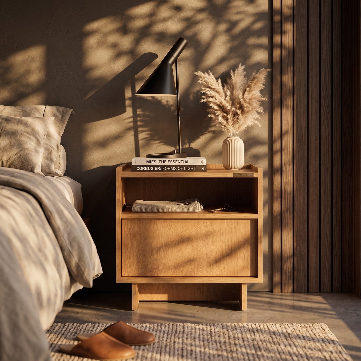 Kanso Oak Bedside Table