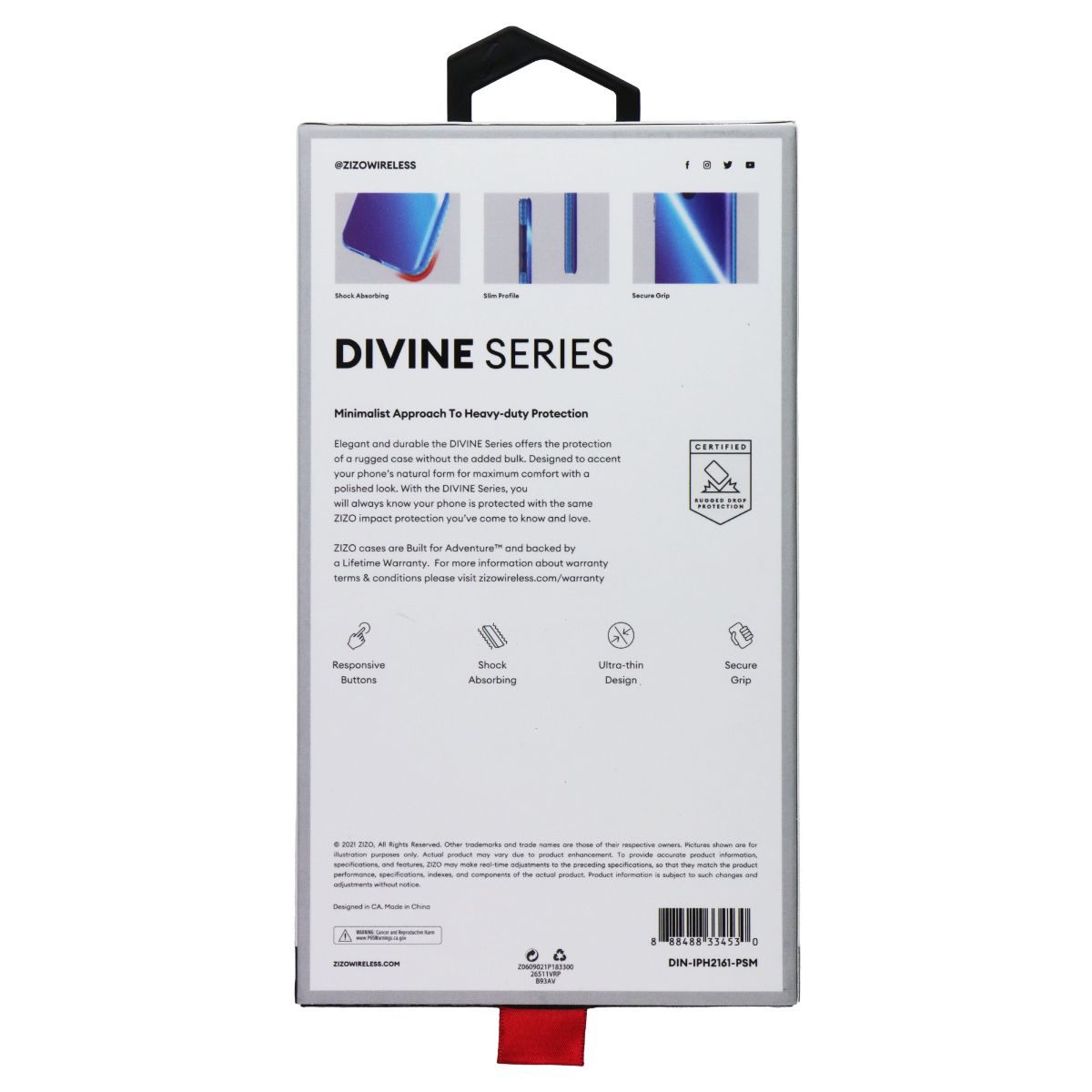 Zizo Divine Series Case for Apple iPhone 13 - Prism (Blue/Glitter) - New