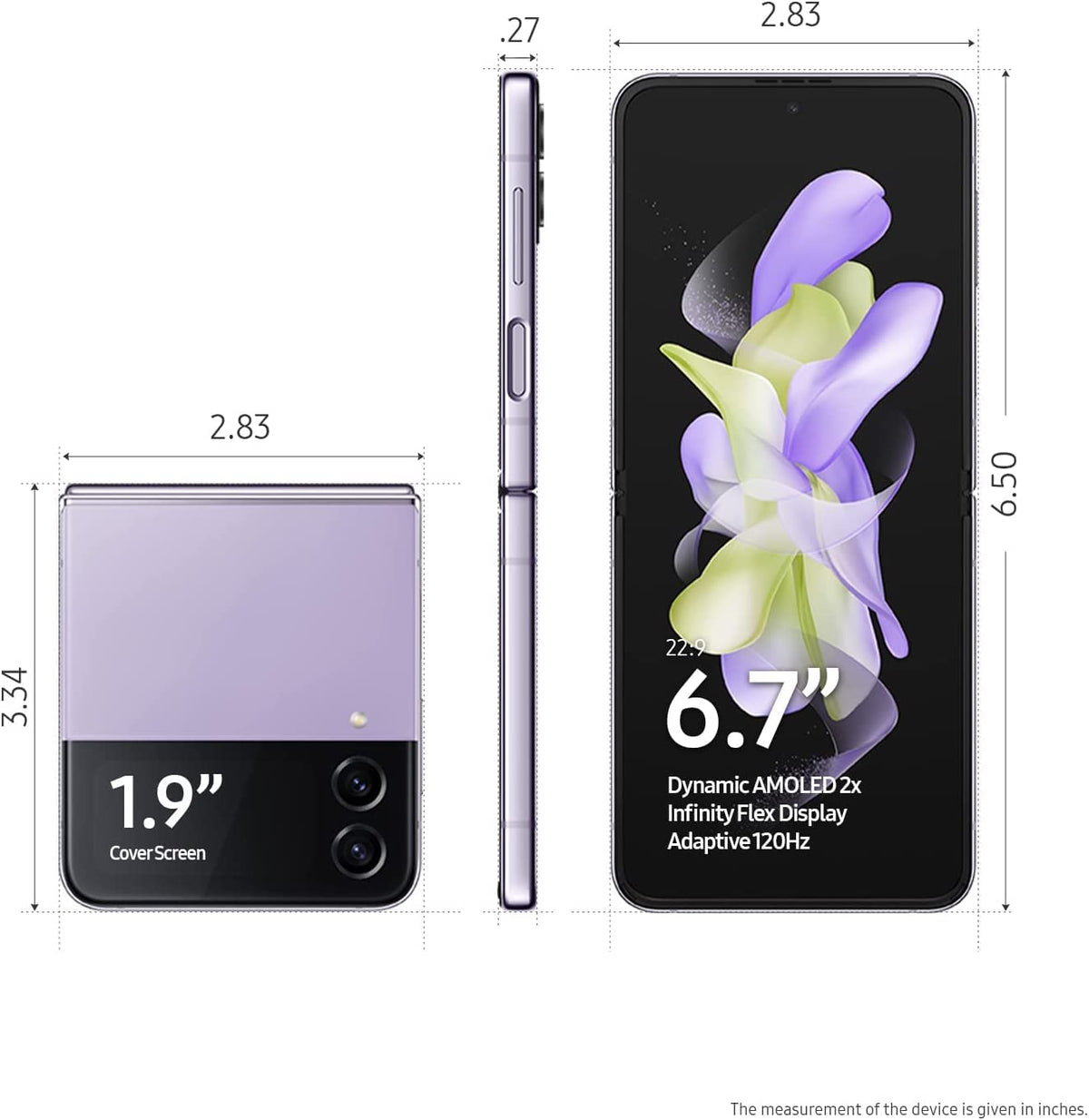 AT&T Samsung Galaxy Z Flip4 256GB - Bora Purple - SM-F721ULVEATT