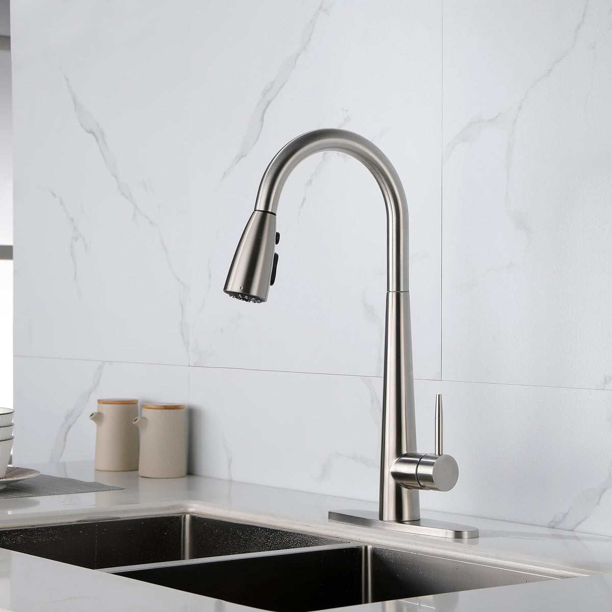 High-Arc Single Handle Kitchen Sink Faucet