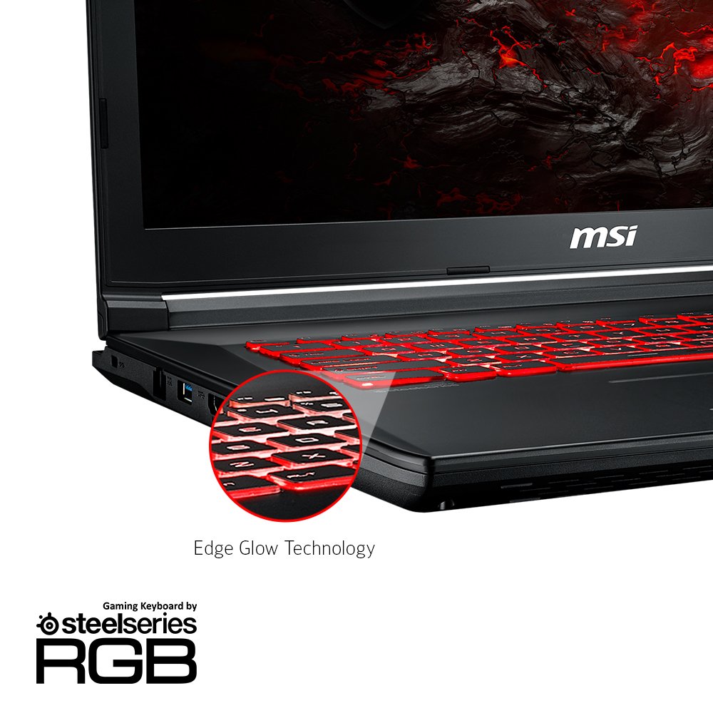 MSI 17.3" Gaming Laptop - i7-7700HQ - GeForce GTX 1050 - 8GB DDR4 - 128GB SSD+1TB HDD (GL72M 7RDX-800)