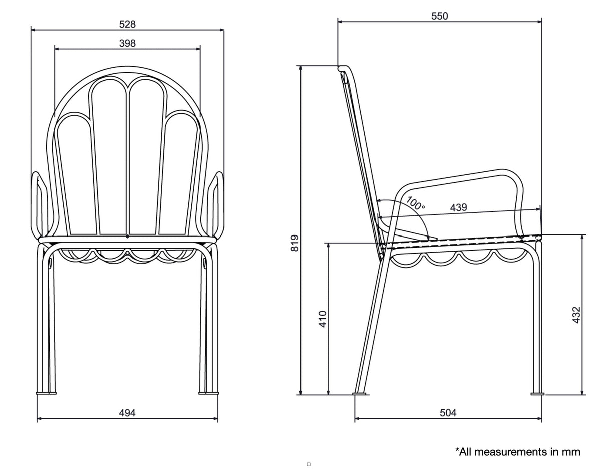 The Al Fresco Dining Chair Frame