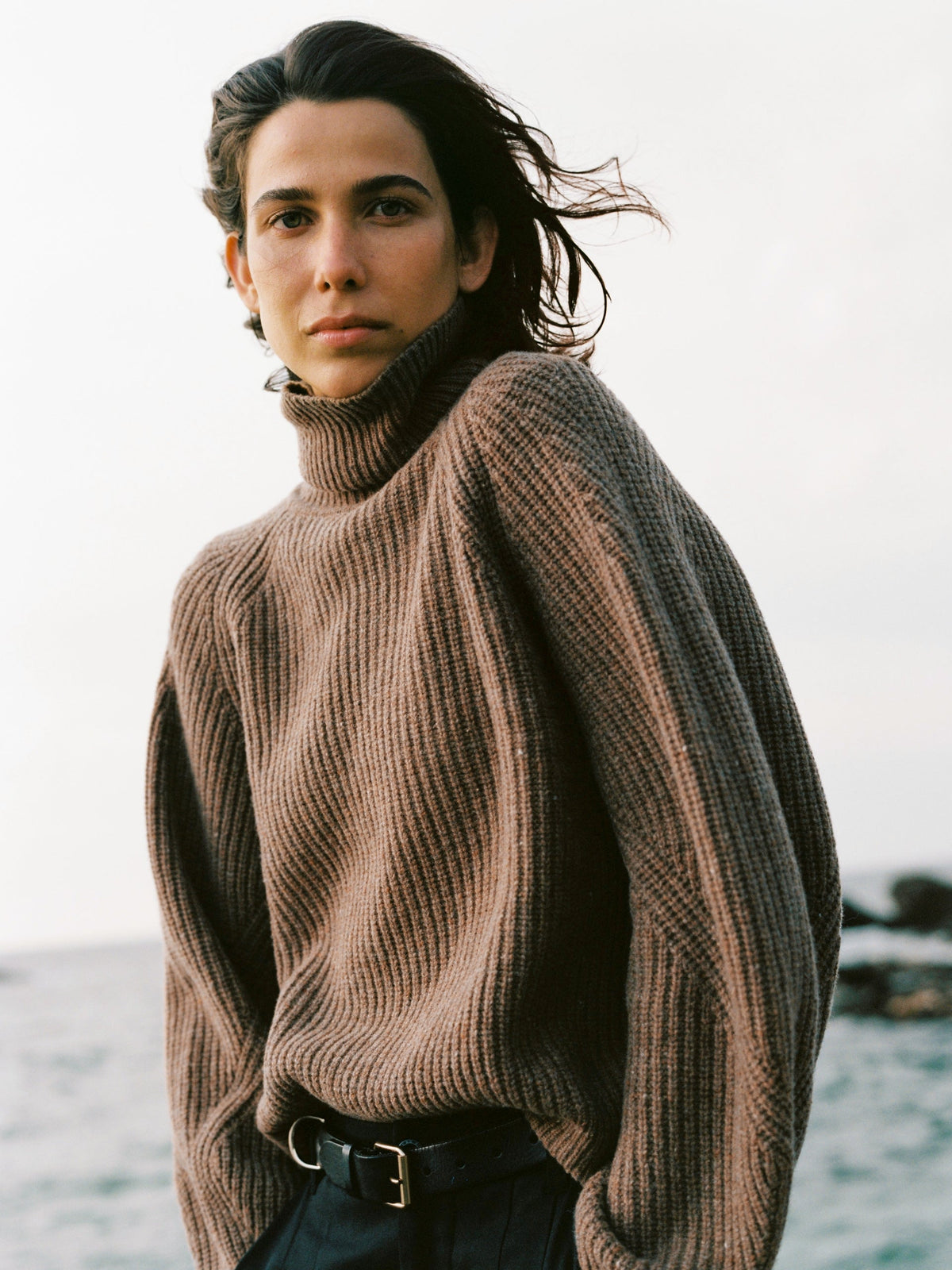 Women's Amy Powney + Finisterre Fisherman Rib Roll Neck Jumper