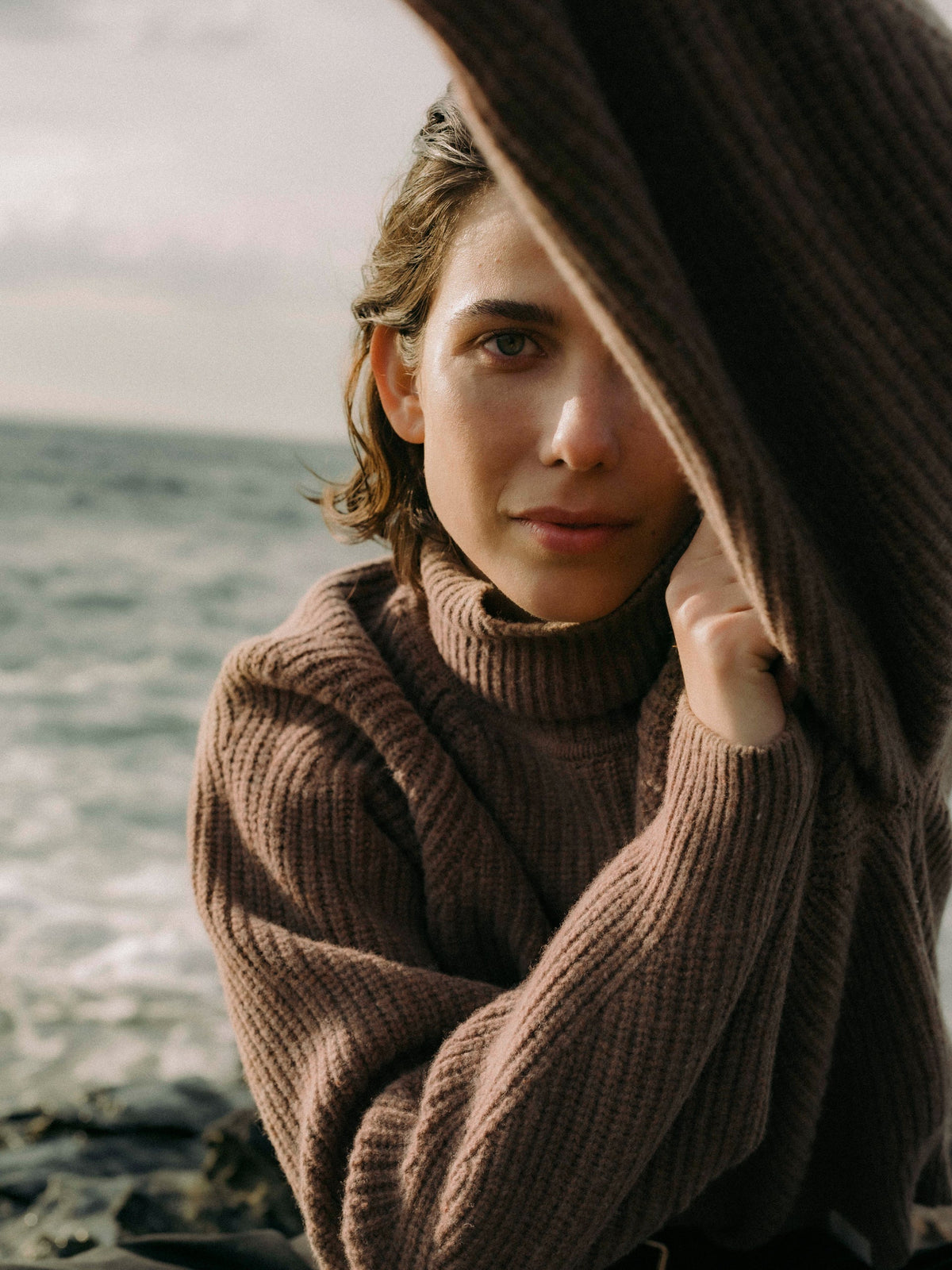 Women's Amy Powney + Finisterre Fisherman Rib Roll Neck Jumper