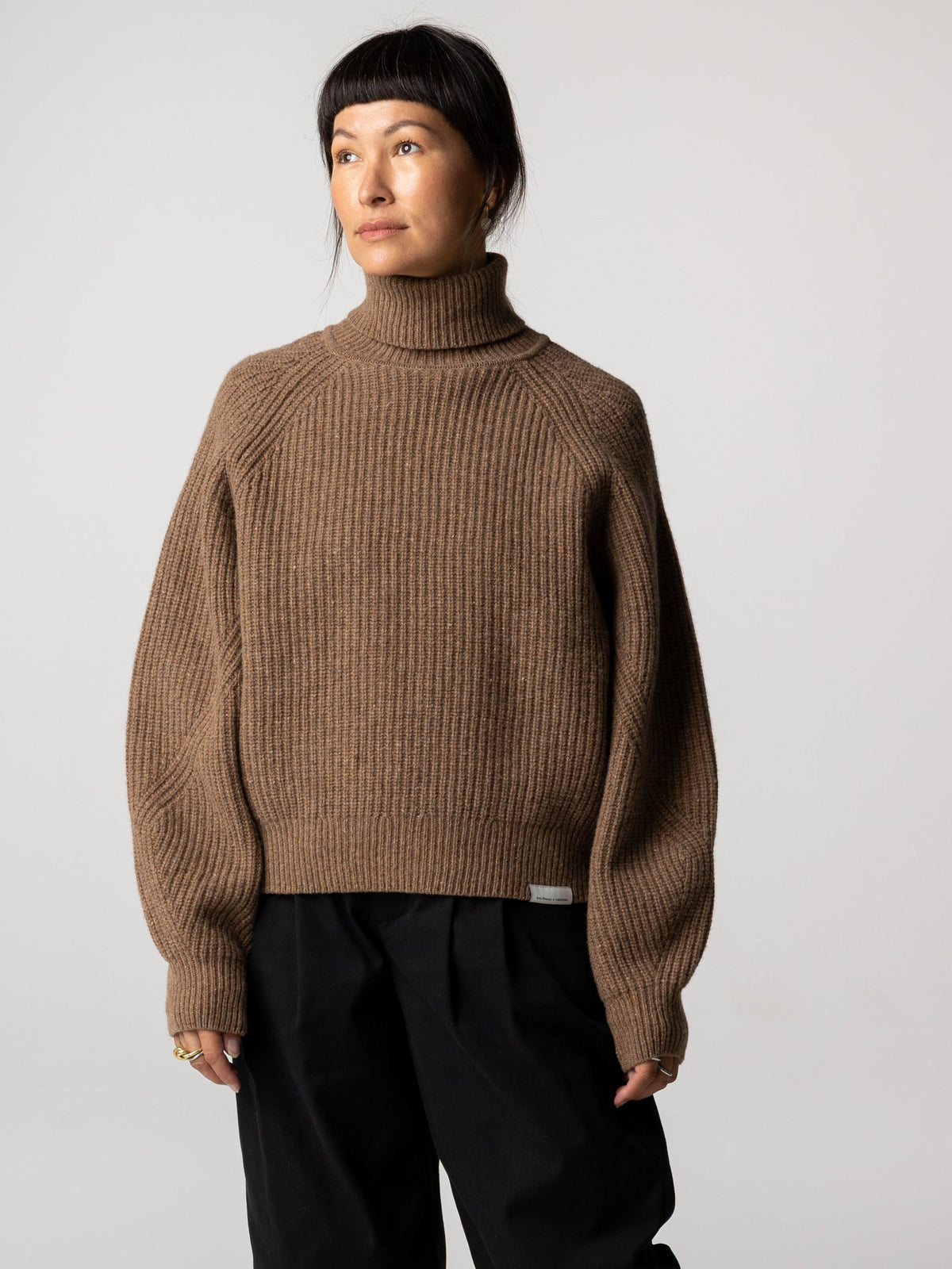 Women's Amy Powney + Finisterre Fisherman Rib Roll Neck Jumper