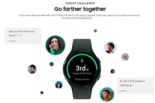 Samsung Galaxy Watch 4 44mm R875 Smartwatch GPS Bluetooth WiFi + LTE with ECG Monitor Tracker for Health Fitness Running Sleep Cycles, Fall Detection - SM-R875UZKVXAA