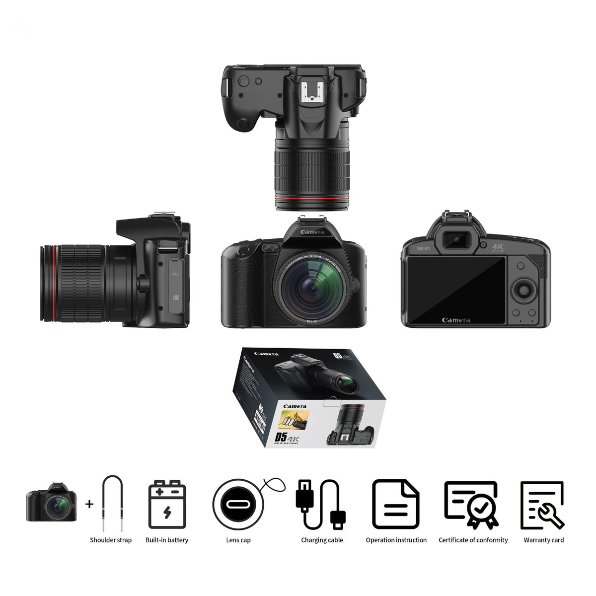 Million Pixels D5 HD Wifi Digital Camera