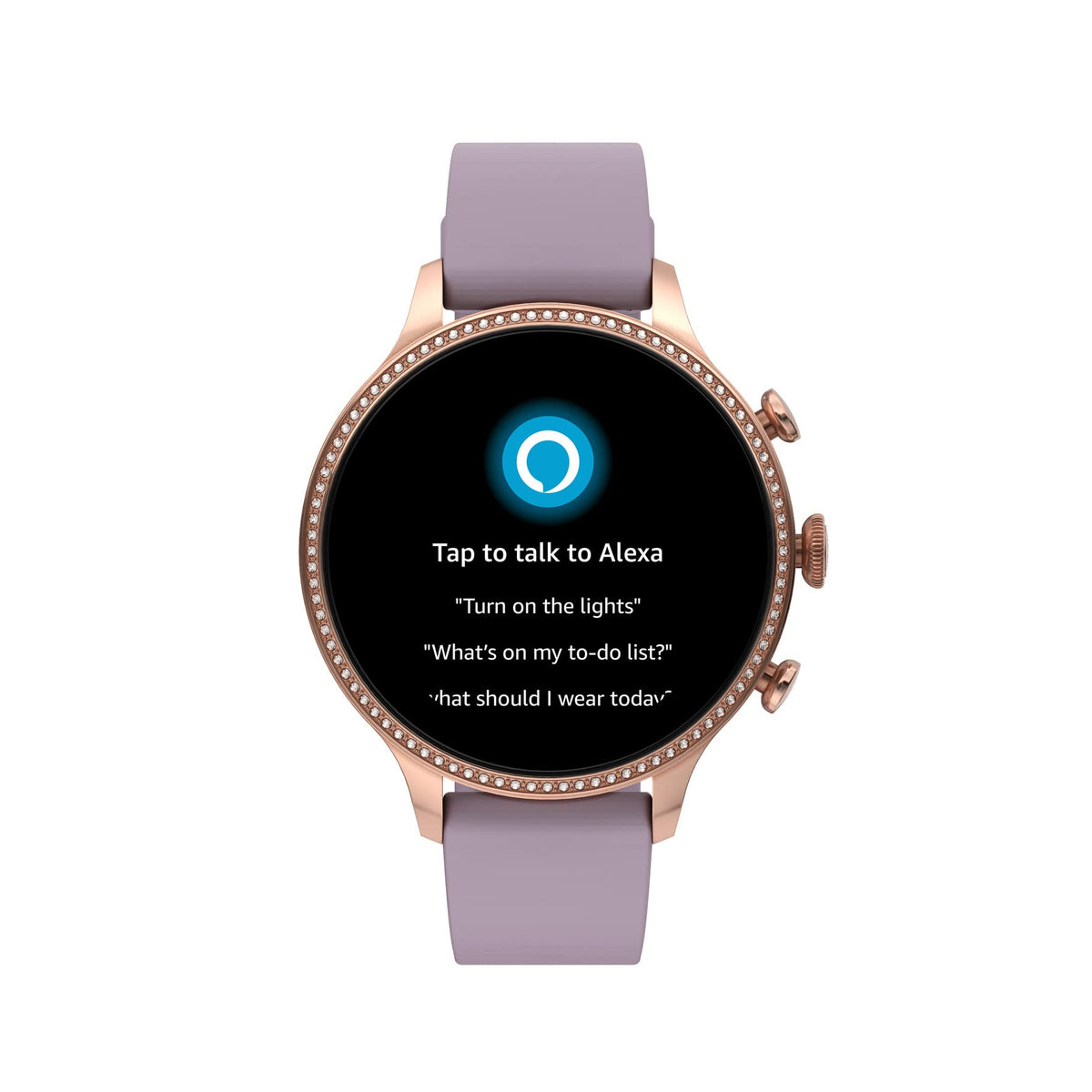 Fossil - Gen 6 Smartwatch 42mm Purple Silicone - Rose Gold - FTW6080V