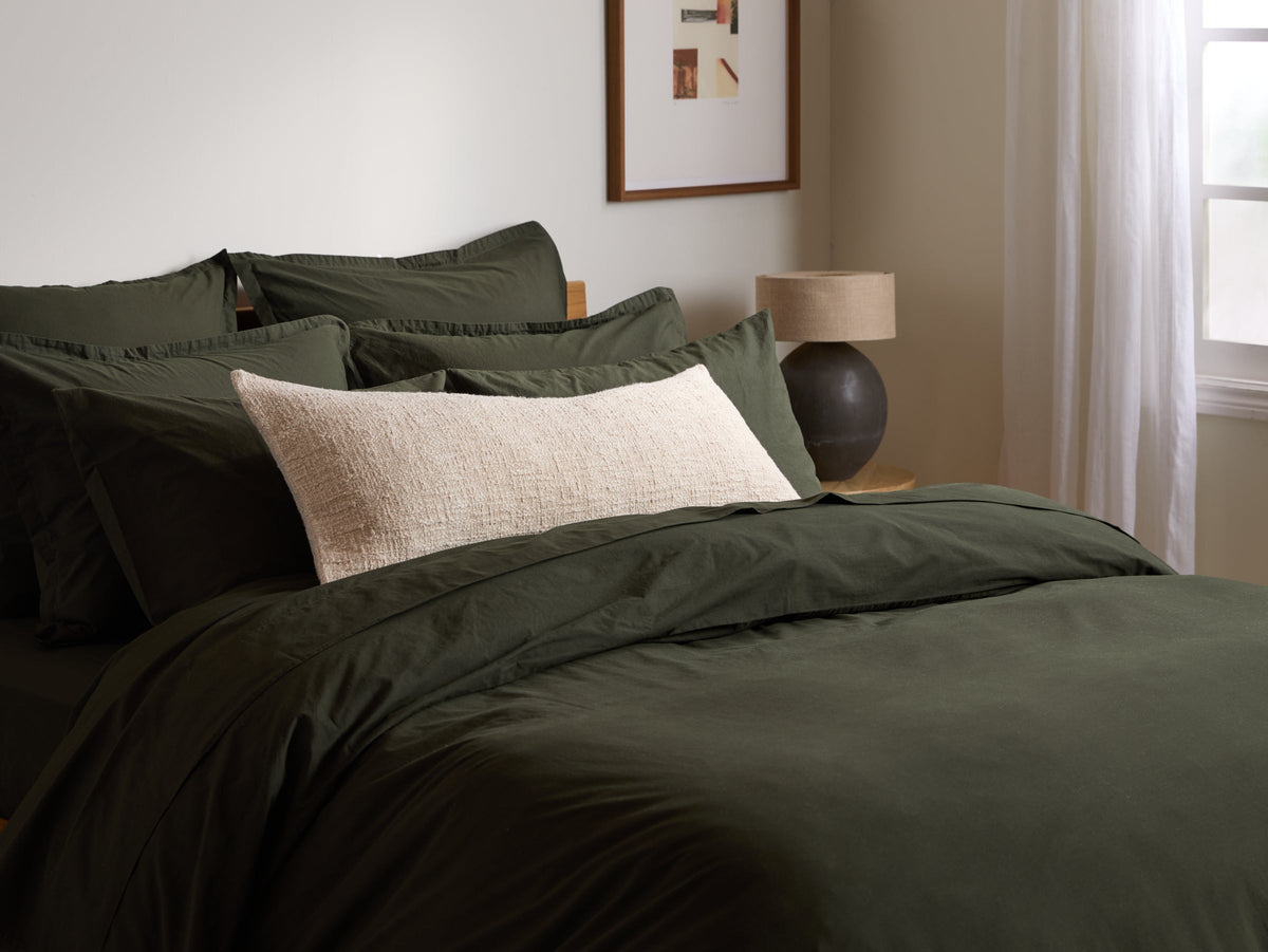 Boucle Lumbar Pillow Cover (Cream)
