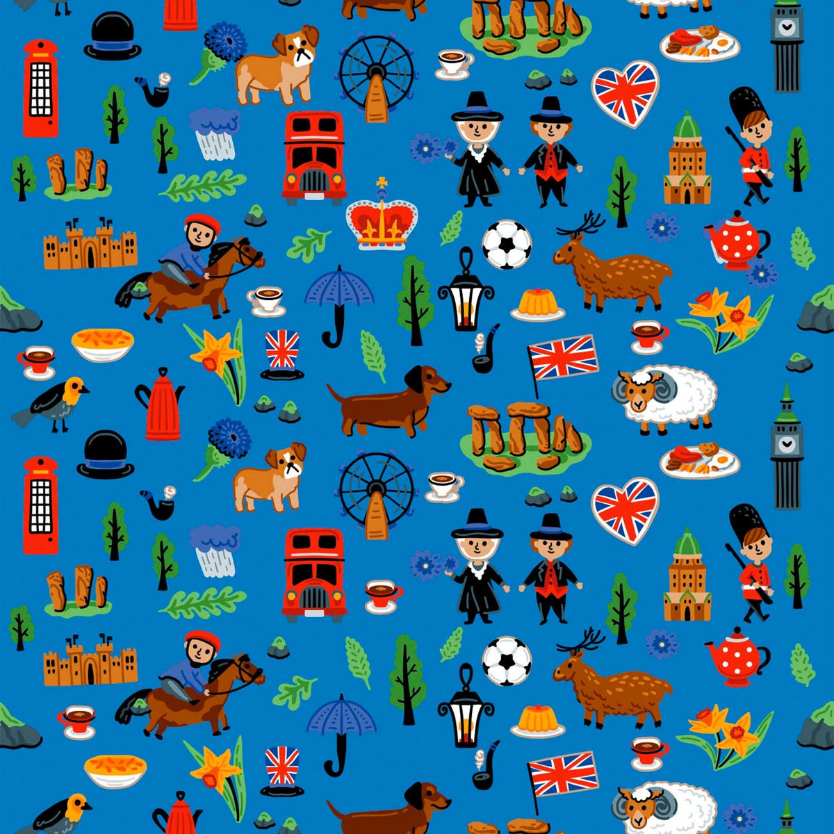 Bric-a-Brac Britannia Wallpaper