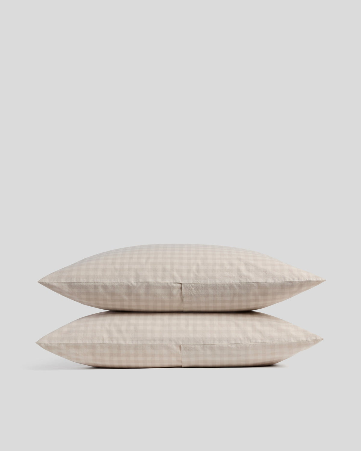 Brushed Cotton Pillowcase Set (Bone Check)