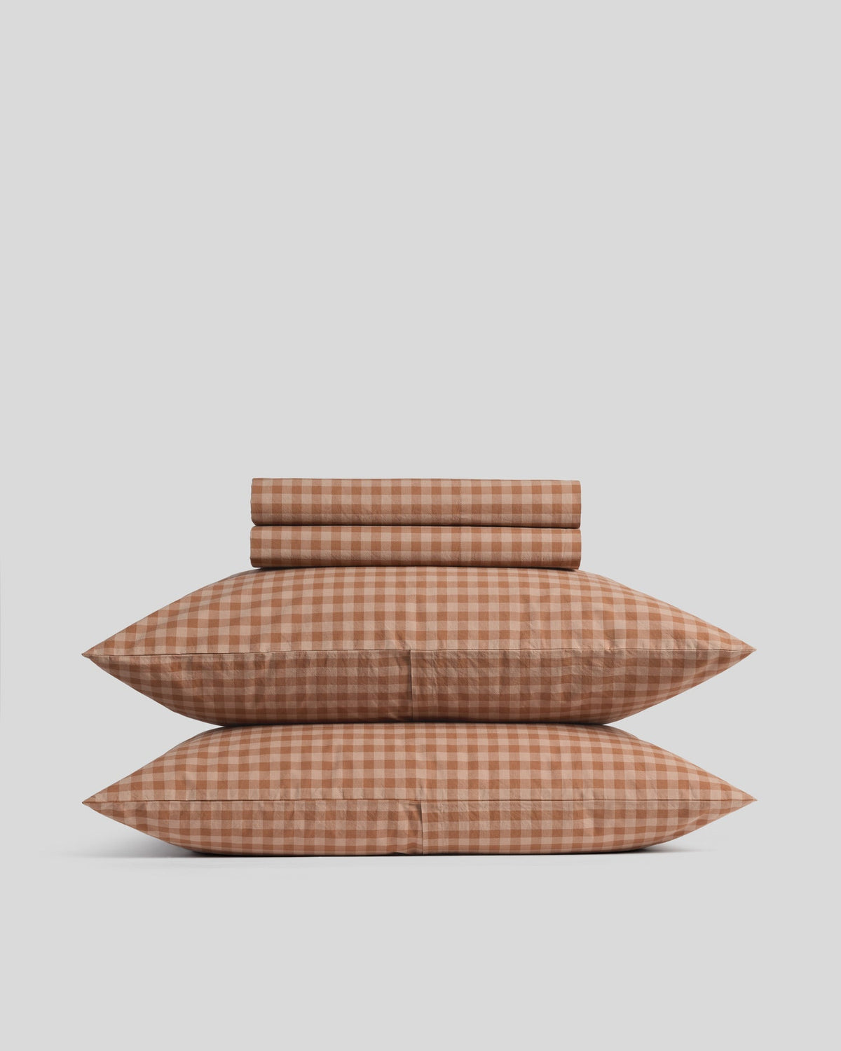 Brushed Cotton Sheet Set - Adobe Check F/Q