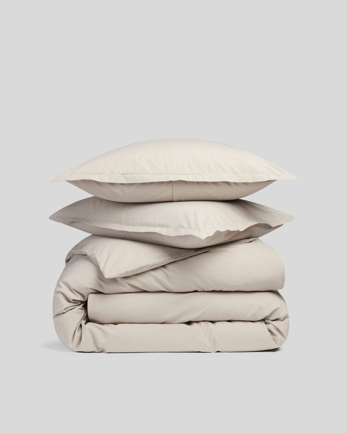 Brushed Cotton Duvet Cover Set - Bone F/Q