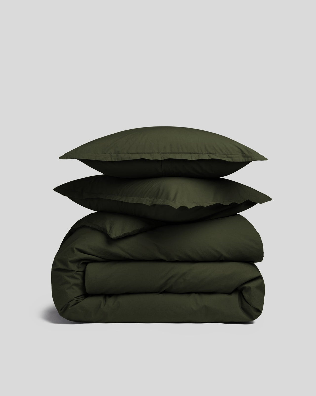Brushed Cotton Duvet Cover Set - Evergreen TW/XL