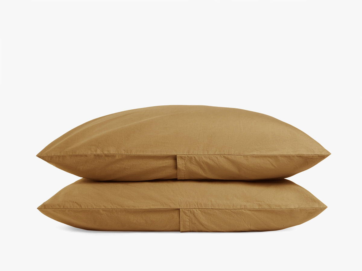 Brushed Cotton Pillowcase Set - FINAL SALE (Ochre)