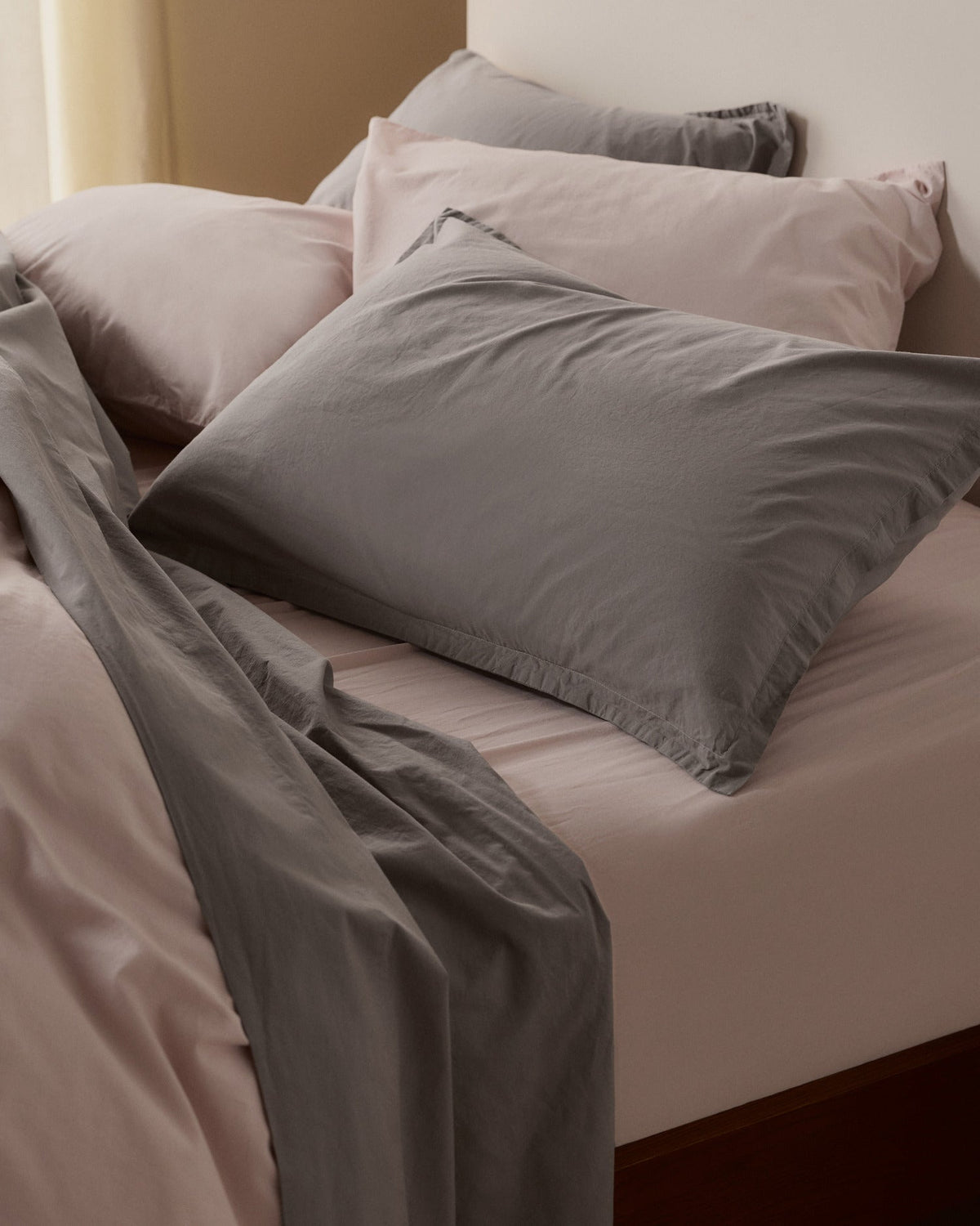Brushed Cotton Sham Set (Pebble)