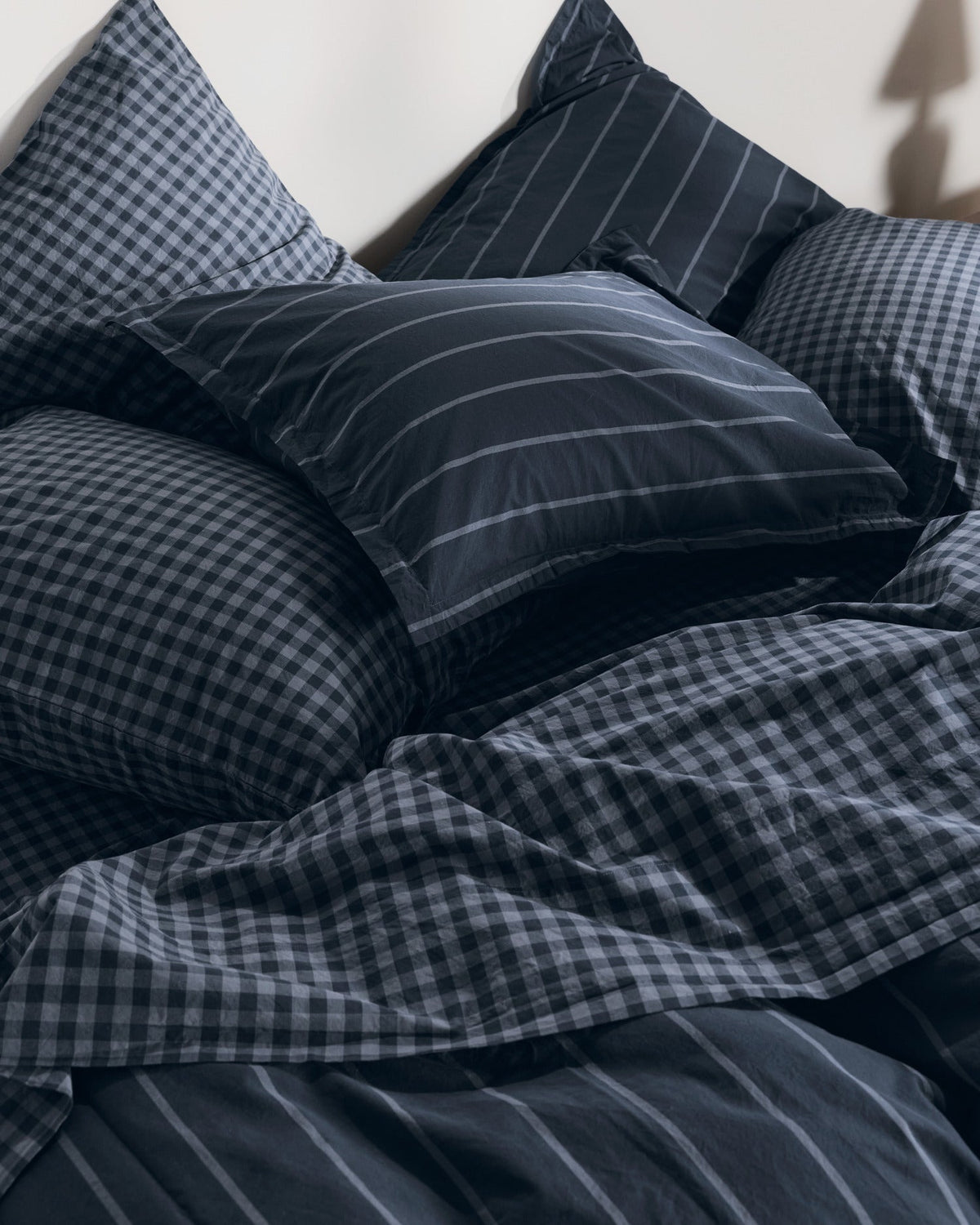 Brushed Cotton Sheet Set - Dusk Check K/CK