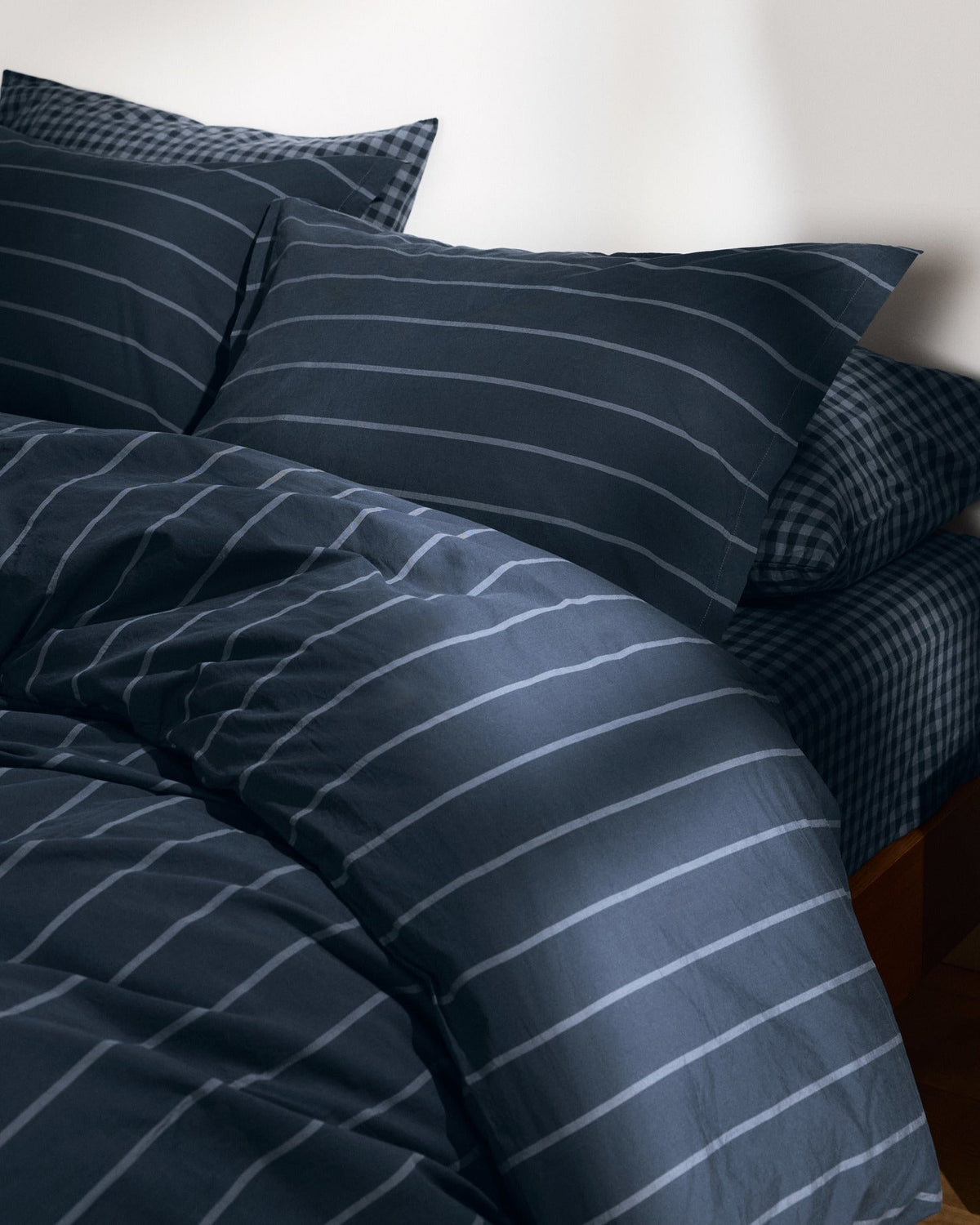 Brushed Cotton Duvet Cover Set - Dusk Stripe TW/XL