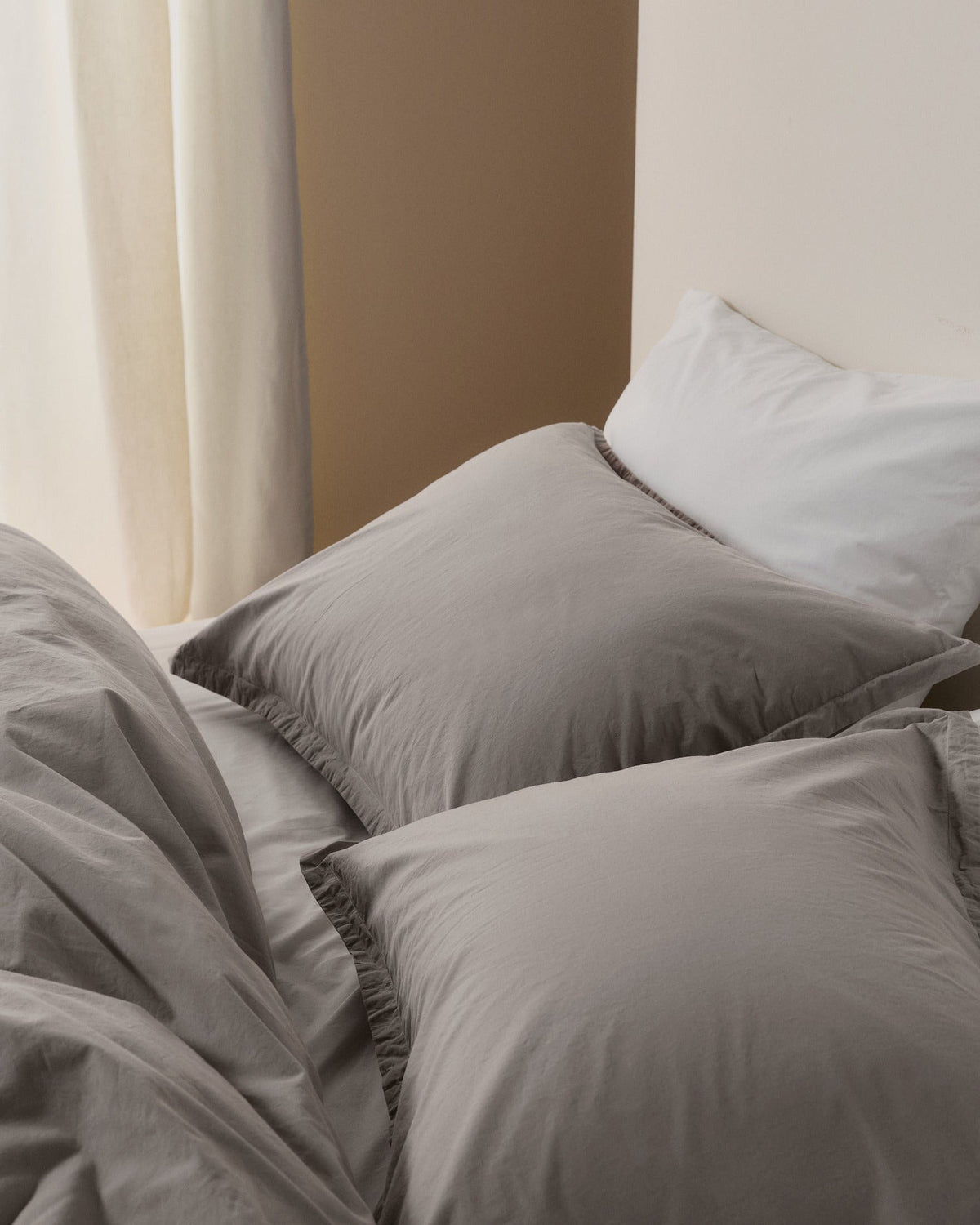 Brushed Cotton Sham Set (Pebble)