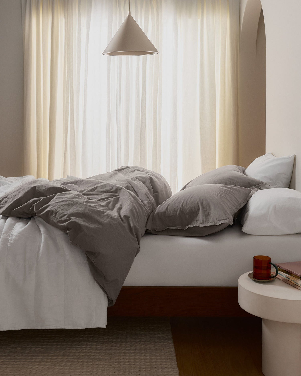 Brushed Cotton Sham Set (Pebble)