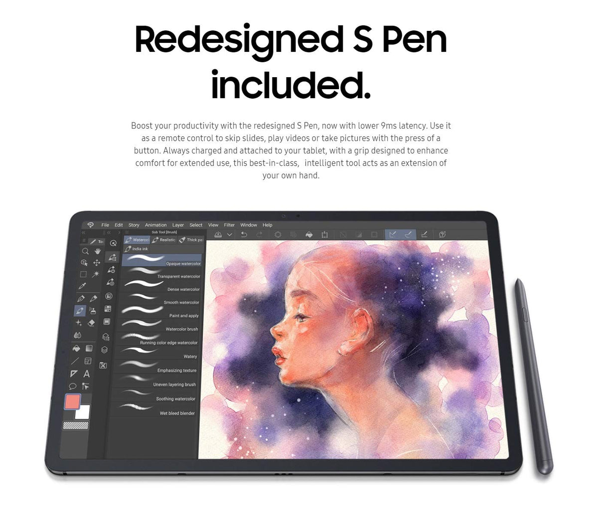 Samsung Galaxy Tab S7+ 12.4" 128GB S Pen Wi-Fi - Mystic Silver - SM-T970NZSAXAR