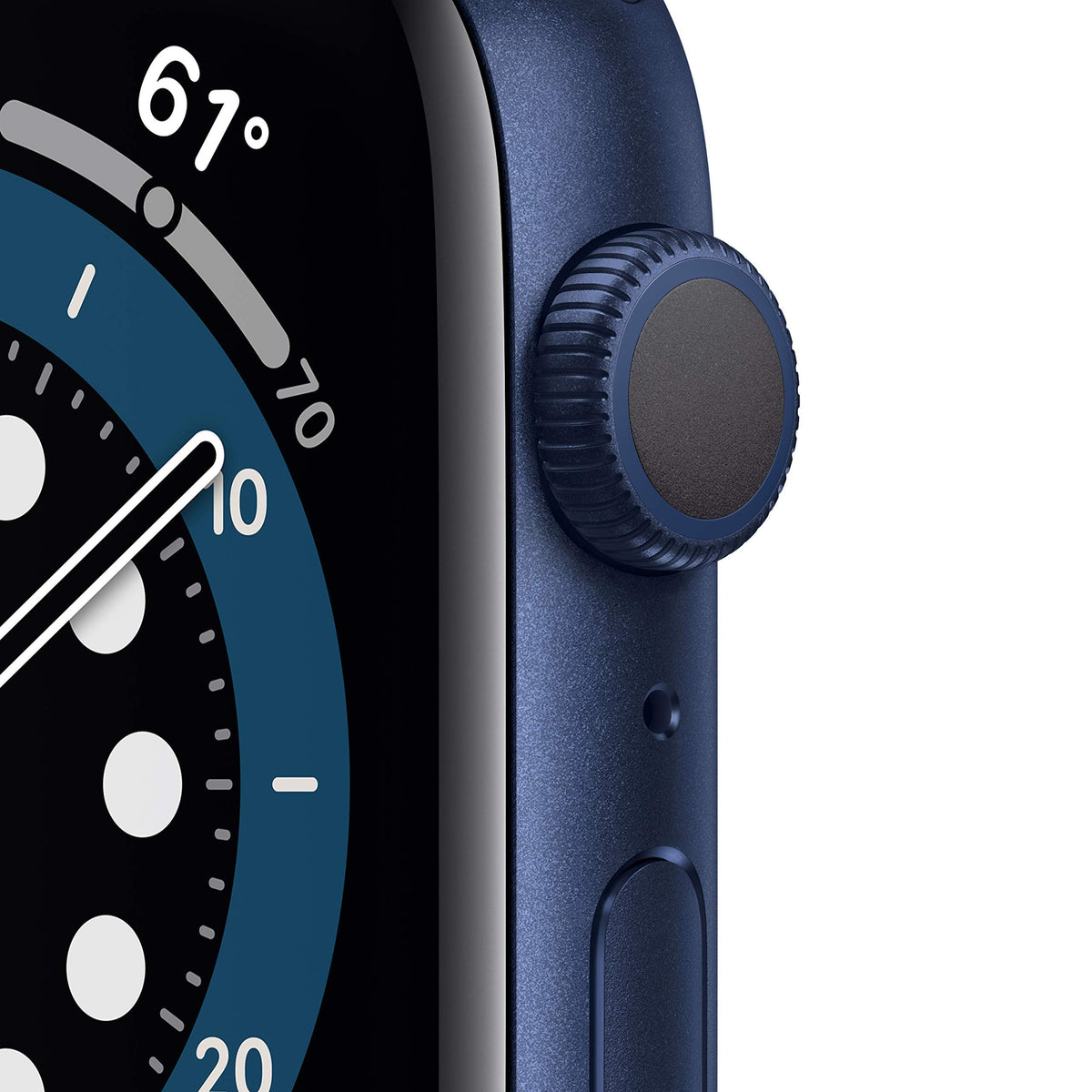 Apple Watch Series 6 GPS 44mm Blue Aluminum Case with Deep Navy Sport Band Blue - M00J3LL/A