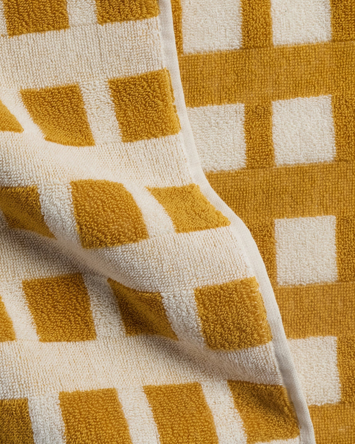 Capri Check Beach Towel - FINAL SALE (Marigold with Natural)