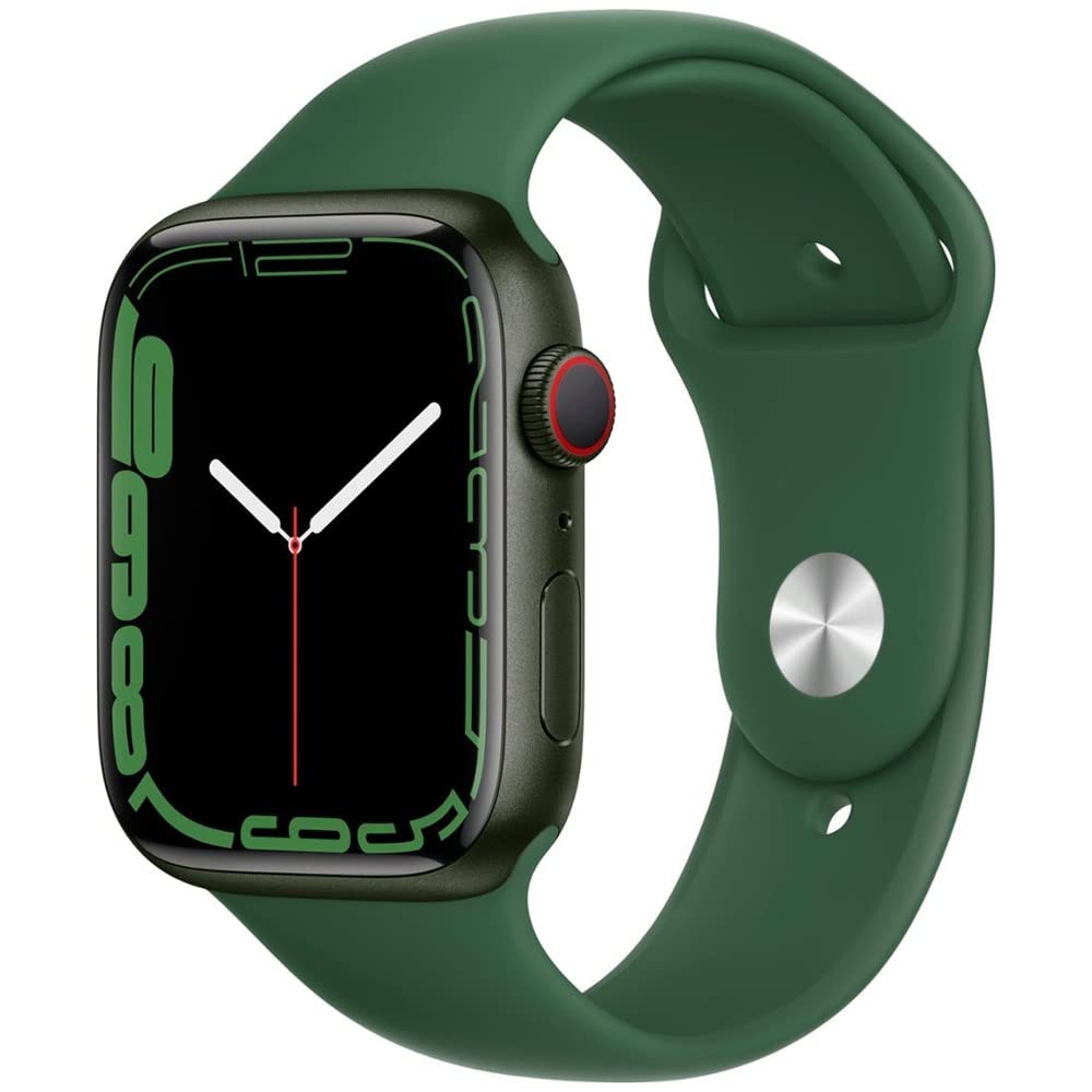 Apple Watch Series 7 (GPS, 41MM) - Green Aluminum Case with Clover Sport Band - MKN03LL/A