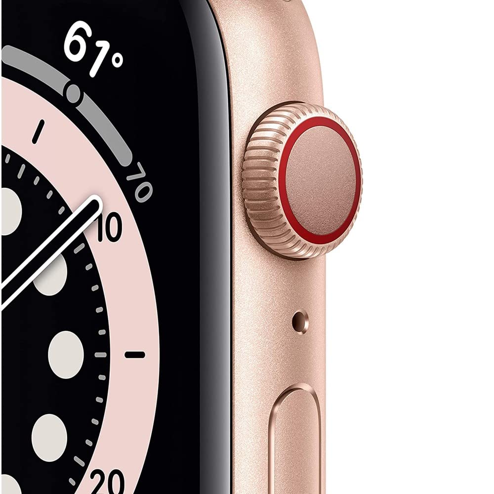 Apple Watch Series 6 (GPS + Cellular, 40mm) - Gold Aluminum Case with Pink Sand Sport Band - M02P3LL/A