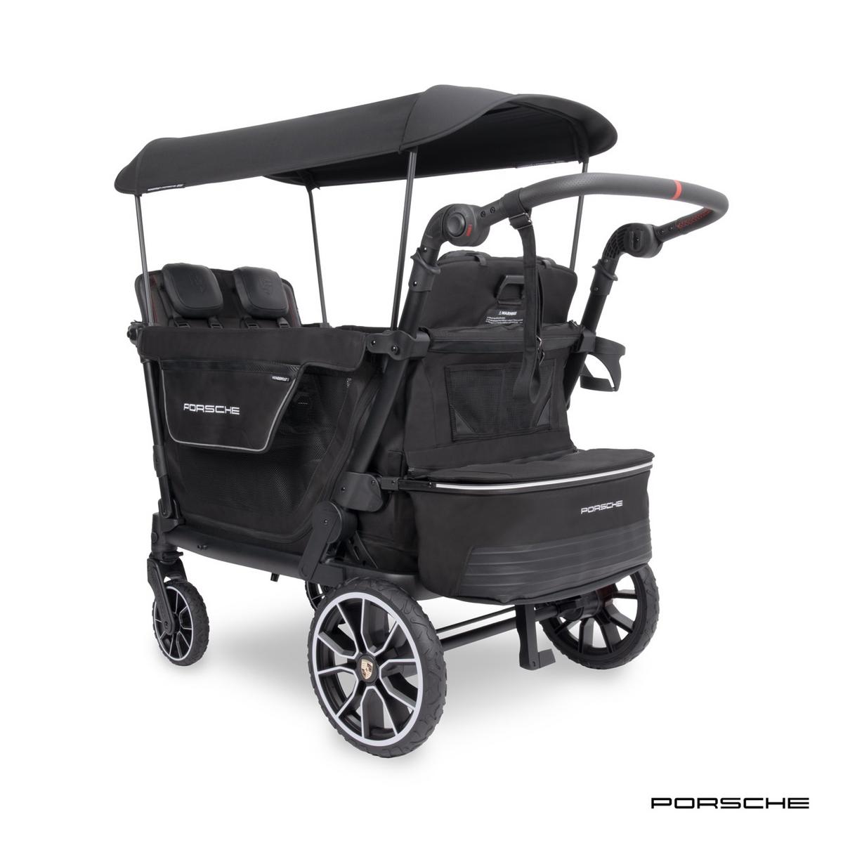 WonderFold L4 Quad (4 Seater) Stroller Wagon with Non-Electric Wheels