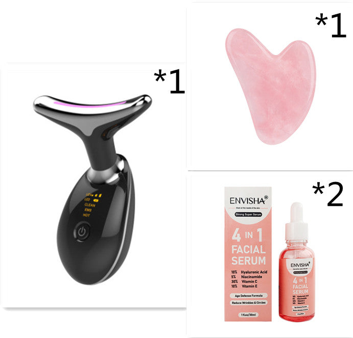 EMS Thermal LED Microcurrent Beauty Device Neck & Face Massager