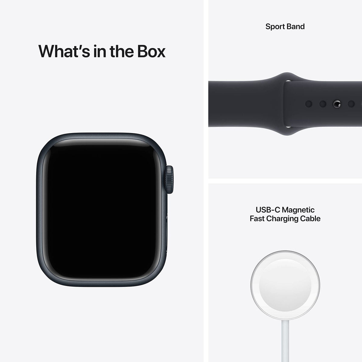 Apple Watch Series 7 GPS CEL 41MM - Midnight W/ Midnight Sport Band - MKH73LL/A