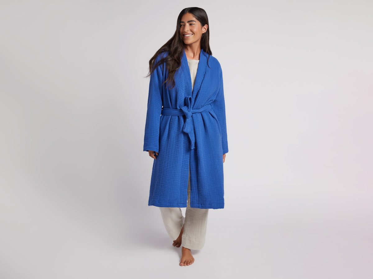 Cloud Cotton Robe - FINAL SALE (Cobalt)