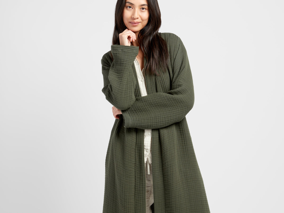 Cloud Cotton Robe (Evergreen)