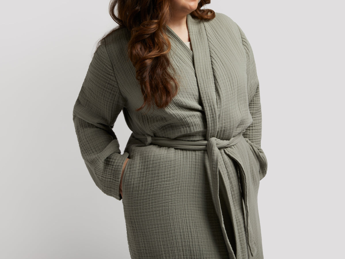 Cloud Cotton Robe (Moss)