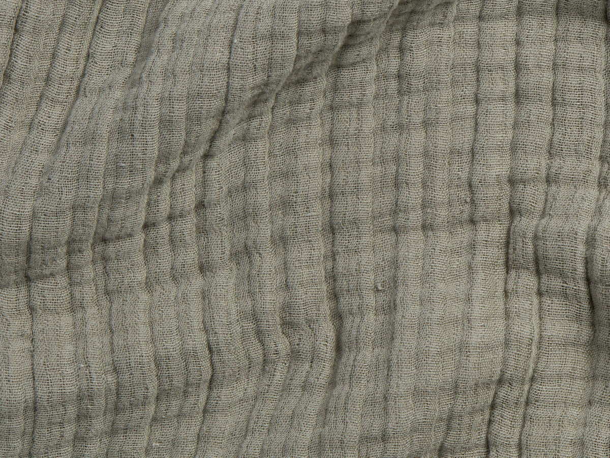 Cloud Linen Gauze Throw (Moss)