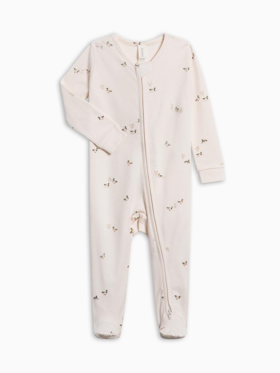 Colored Organics Peyton Zipper Sleeper - Mallard - 3-6M