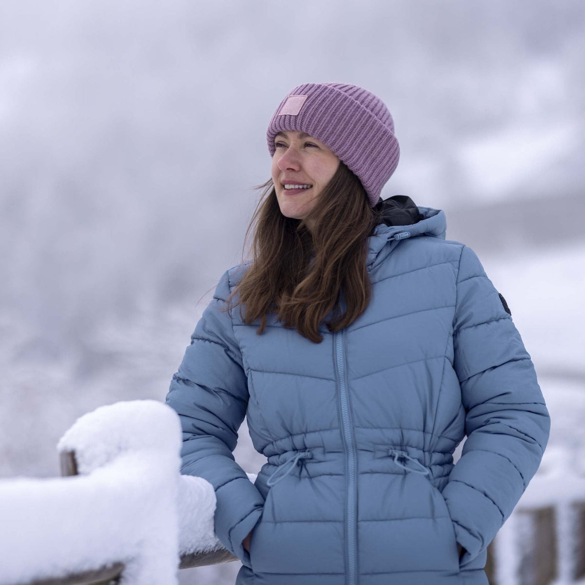Anthorn Womens Padded Parka - Misty Blue