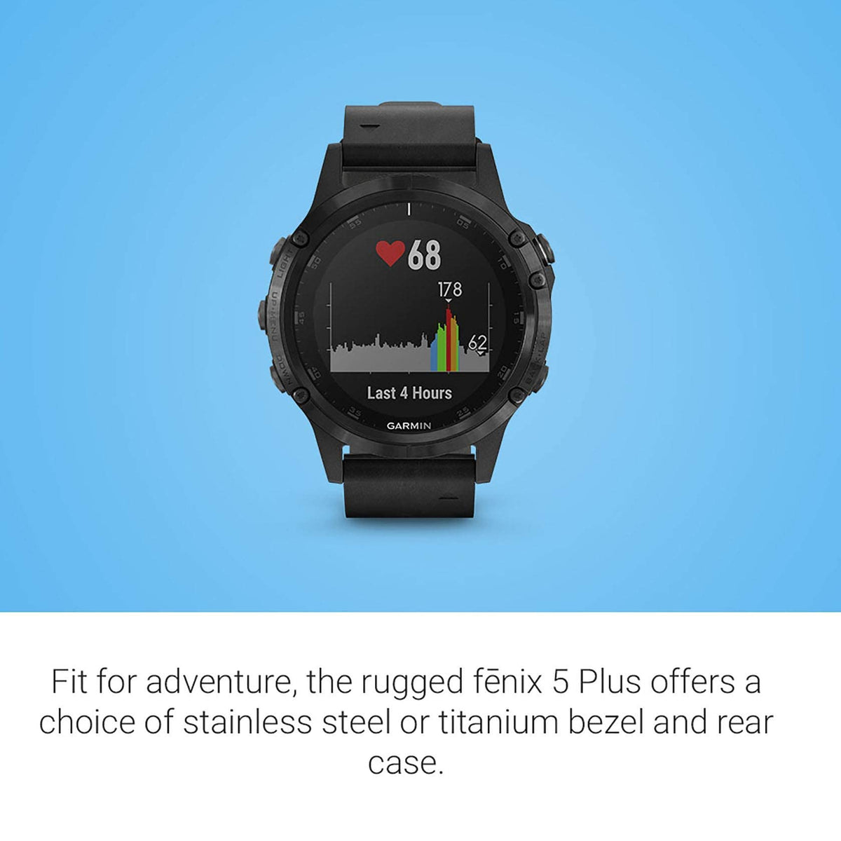 Garmin - fēnix 5 Plus Sapphire 47mm - Black - 010-01988-06