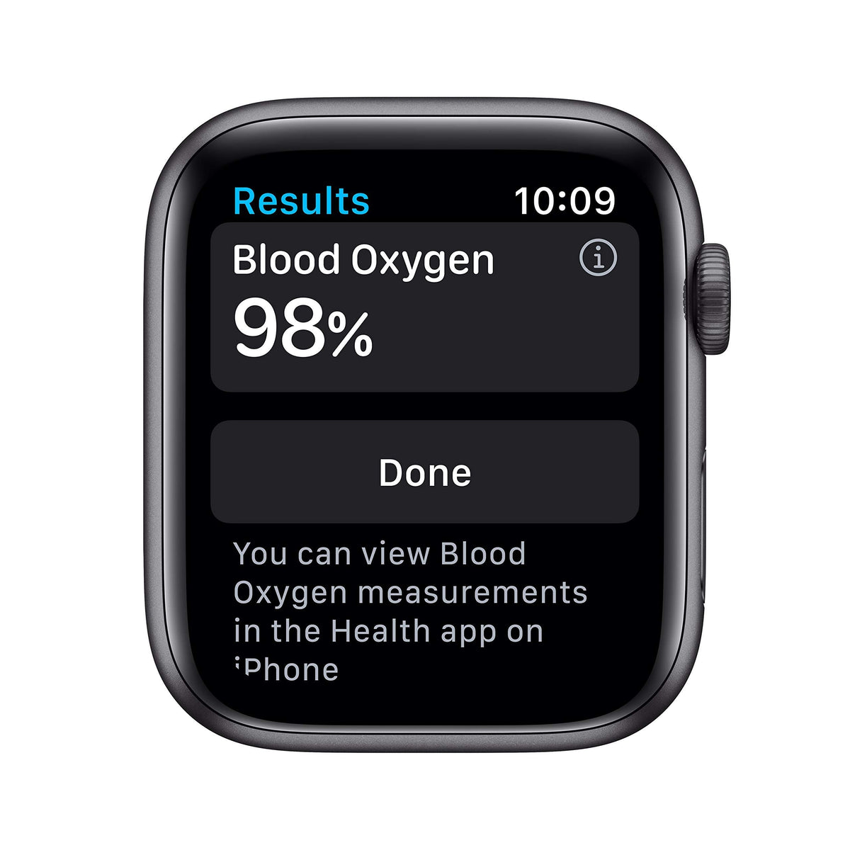 Apple Watch Series 6 GPS 44mm Space Gray Aluminum Case with Black Sport Band - M00H3LL/A