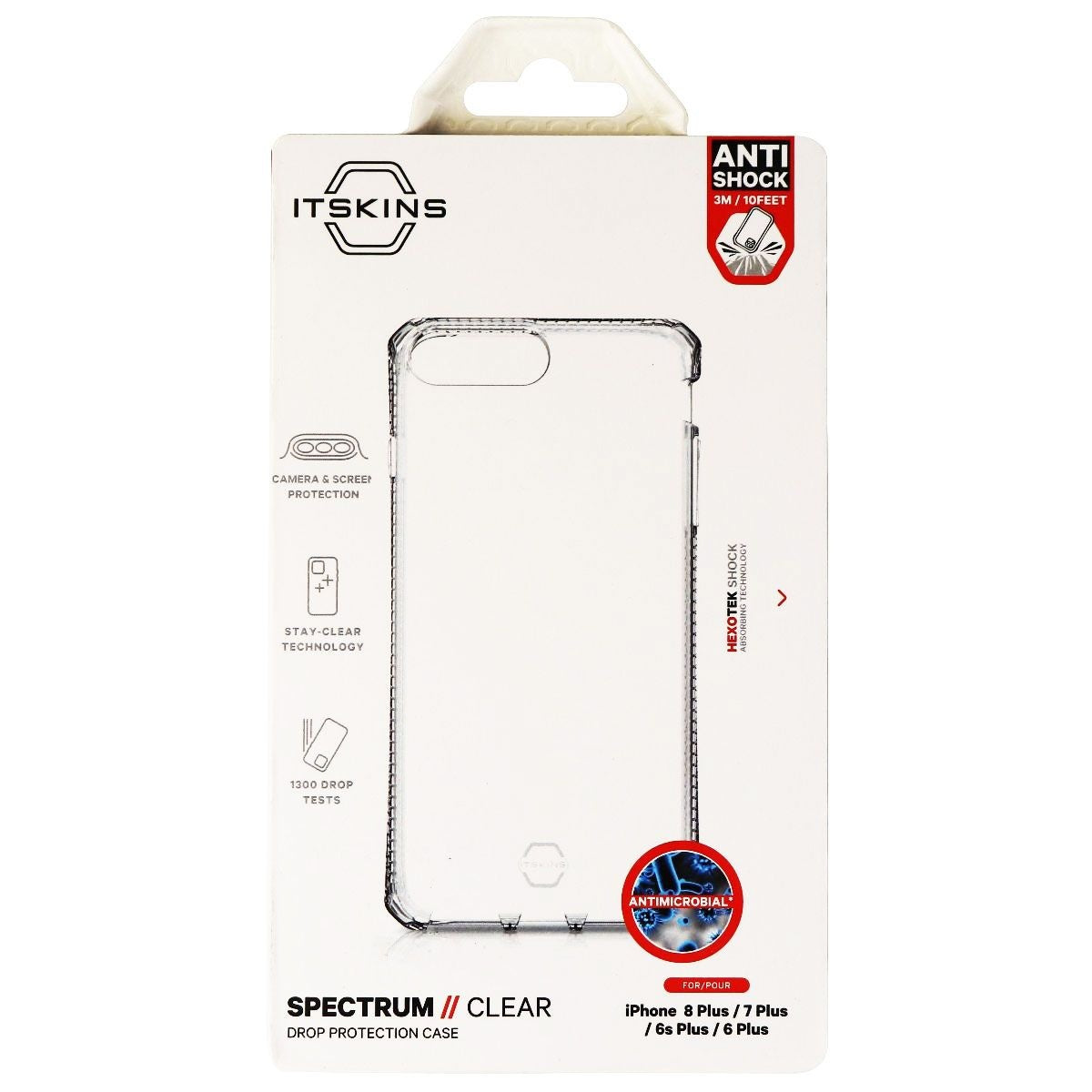 ITSKINS Spectrum Clear Series for Apple iPhone 8 Plus / 7 Plus / 6s Plus - Clear - New
