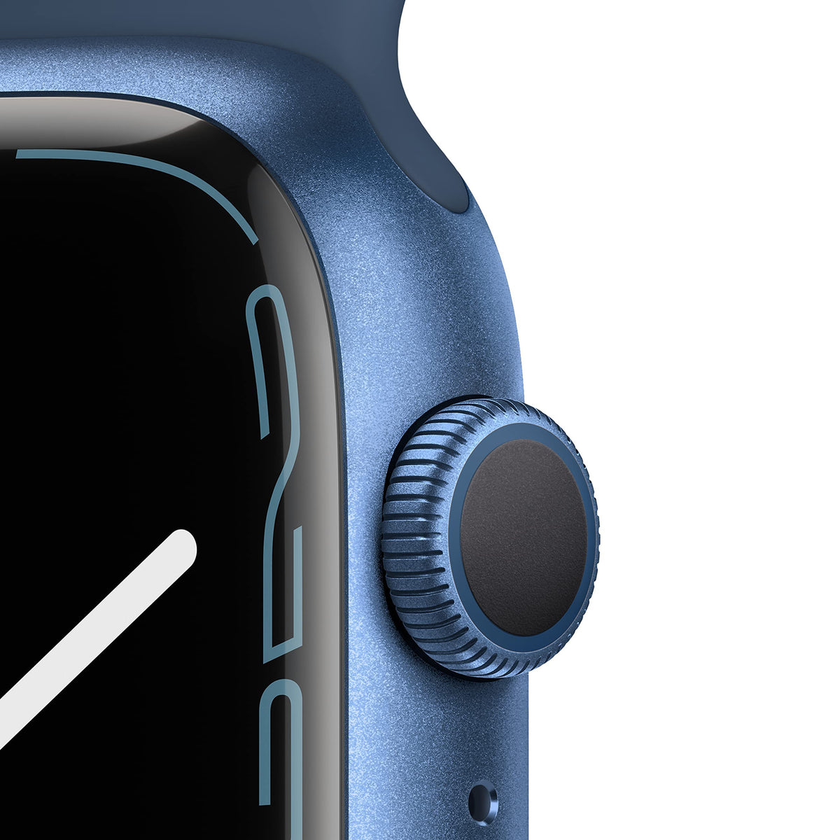 Apple Watch Series 7 (GPS, 45mm) Blue Aluminum Case with Abyss Blue Sport Band - MKN83LL/A