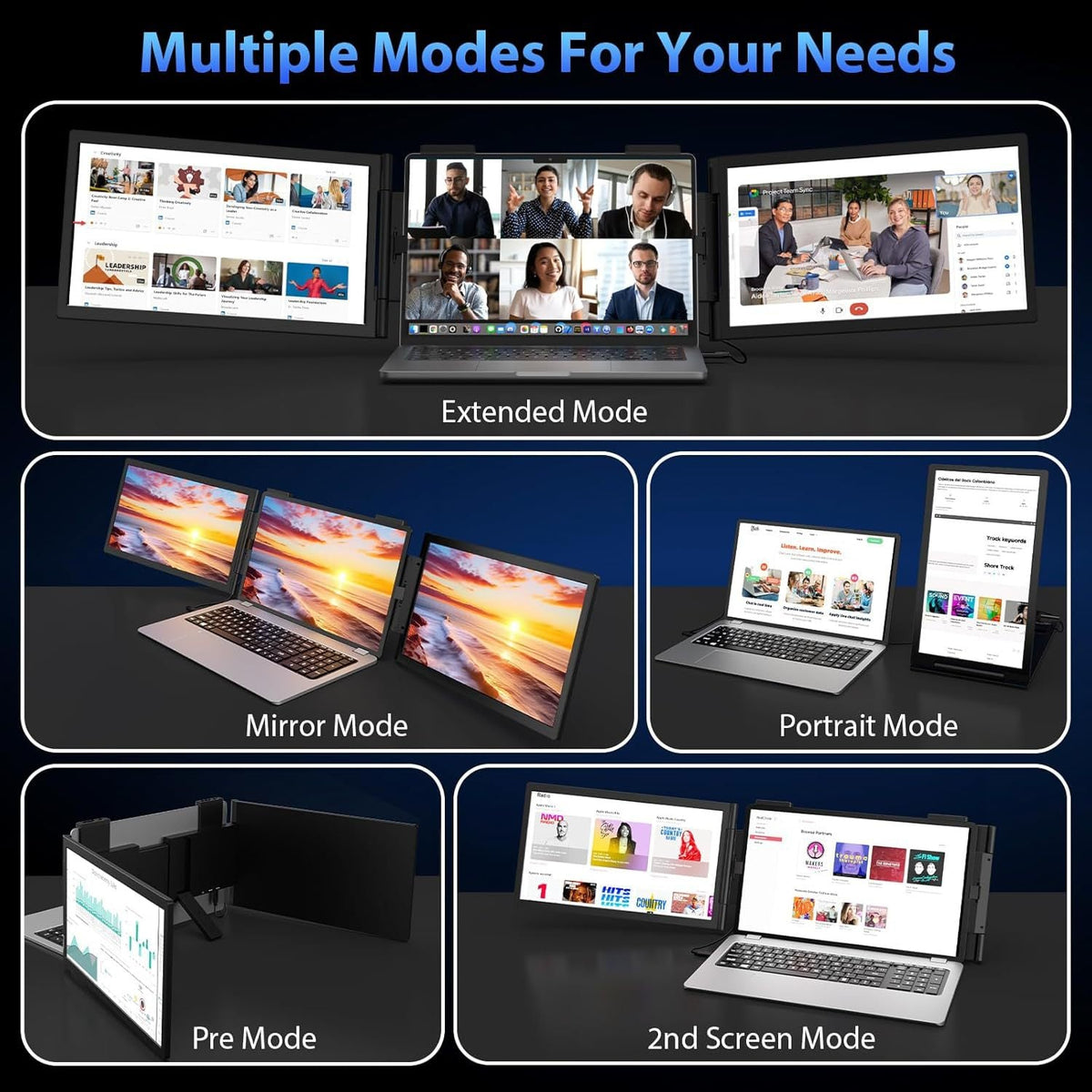 14-Inch Dual-Screen Portable Monitor