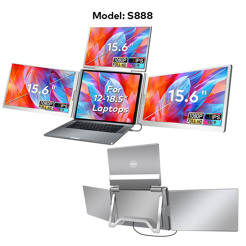 Portable Triple Screen Monitor for Laptop